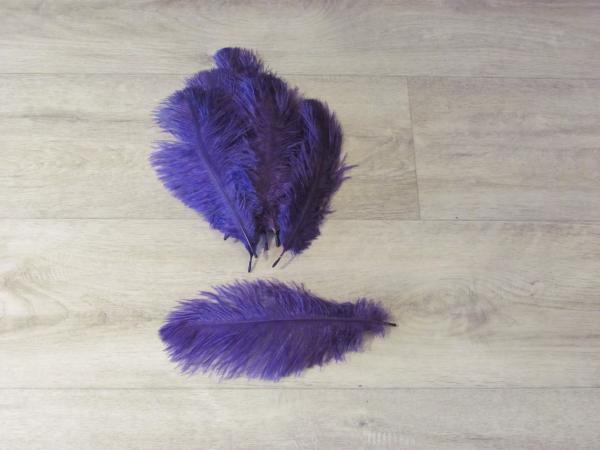 10 Straußenfedern 12 bis 20 cm violett